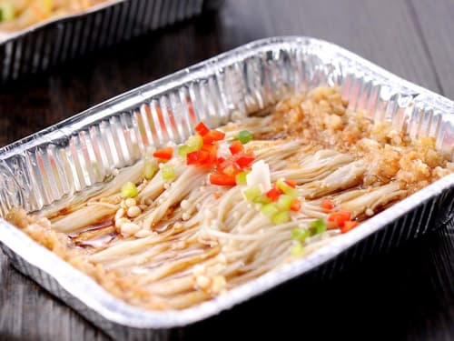 总口管理区锡纸烤金针菇